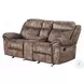 Zubaida Two Tone Chocolate Velvet Reclining 78" Loveseat and Console with USB Charging