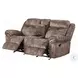 Zubaida Two Tone Chocolate Velvet Reclining 78" Loveseat and Console with USB Charging