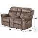 Zubaida Two Tone Chocolate Velvet Reclining 78" Loveseat and Console with USB Charging