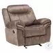 Zubaida Two Tone Chocolate Velvet Glider Recliner