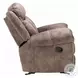 Zubaida Two Tone Chocolate Velvet Glider Recliner