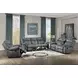 Zubaida Gray Glider Reclining 87" Sofa with Console and USB Charging