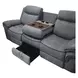 Zubaida Gray Glider Reclining 87" Sofa with Console and USB Charging