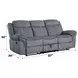 Zubaida Gray Glider Reclining 87" Sofa with Console and USB Charging
