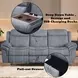 Zubaida Gray Glider Reclining 87" Sofa with Console and USB Charging