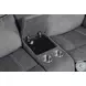 Zubaida Two Tone Gray Velvet Reclining 78" Loveseat and Console with USB Charging