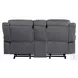 Zubaida Two Tone Gray Velvet Reclining 78" Loveseat and Console with USB Charging