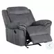 Zubaida Two Tone Gray Velvet Glider Recliner