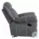 Zubaida Two Tone Gray Velvet Glider Recliner
