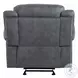 Zubaida Two Tone Gray Velvet Glider Recliner