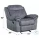Zubaida Two Tone Gray Velvet Glider Recliner