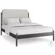 Campaign Ivory and Brushed Deep Bronze Queen Upholstered Bed