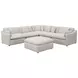 Hobson Ivory Performance Fabric 6 Piece Modular Sectional