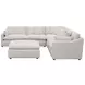 Hobson Ivory Performance Fabric 6 Piece Modular Sectional