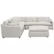 Hobson Ivory Performance Fabric 6 Piece Modular Sectional