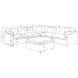 Hobson Ivory Performance Fabric 6 Piece Modular Sectional