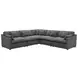 Hobson Charcoal 5 Piece Modular Sectional