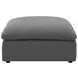Hobson Charcoal Performance Fabric Ottoman