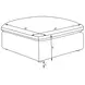 Hobson Charcoal Performance Fabric Ottoman