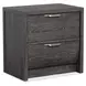 Kinsley Black Heron 2 Drawer Nightstand with USB Charging