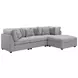 Cambria Gray 4 Piece Modular Sectional with Storage Ottoman