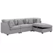 Cambria Gray 4 Piece Modular Sectional with Storage Ottoman
