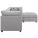 Cambria Gray 4 Piece Modular Sectional with Storage Ottoman