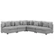 Cambria Gray 5 Piece Modular Sectional