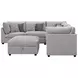 Cambria Gray 6 Piece Modular Sectional with Storage Ottoman