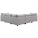 Cambria Gray 6 Piece Modular Sectional with Storage Ottoman