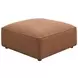 Jennifer Terracotta Square Upholstered Ottoman