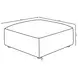 Jennifer Terracotta Square Upholstered Ottoman