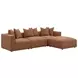 Jennifer Terracotta Square Upholstered Ottoman