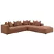 Jennifer Terracotta Square Upholstered Ottoman