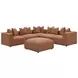 Jennifer Terracotta Square Upholstered Ottoman