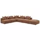 Jennifer Terracotta Square Upholstered Ottoman