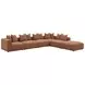 Jennifer Terracotta Square Upholstered Ottoman