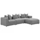 Jennifer Grey Square Upholstered Ottoman