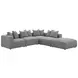 Jennifer Grey Square Upholstered Ottoman