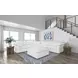 Raleigh Ivory Performance Fabric Ottoman