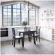 Simplicity Espresso Round Drop Leaf Dining Table