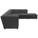 Sunny Dark Charcoal 6 Piece Sectional