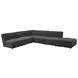 Sunny Dark Charcoal Ottoman