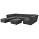Sunny Dark Charcoal Ottoman