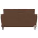 Selma Rust Velvet Crescent Arm Loveseat