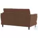 Selma Rust Velvet Crescent Arm Loveseat