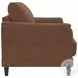 Selma Rust Velvet Crescent Arm Loveseat