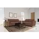 Selma Rust Velvet Crescent Arm Loveseat