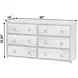 Lark Medium Brown 60" Rectangular 6 Drawer Dresser