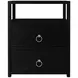 Lark Black 21" 2 Drawer Nightstand with Shelf